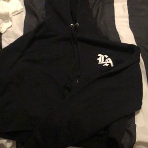 black crop top LA sweater forever 21